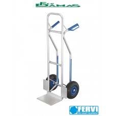 CARRELLO GOMMATO IN ALLUMINIO FERVI ART. C182